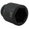 Dynamic 1" Drive Deep Socket, Black Phosphate, Tools 2-1/4" X 1" Drive, 6 Point Deep Length D025572 - alternate 6
